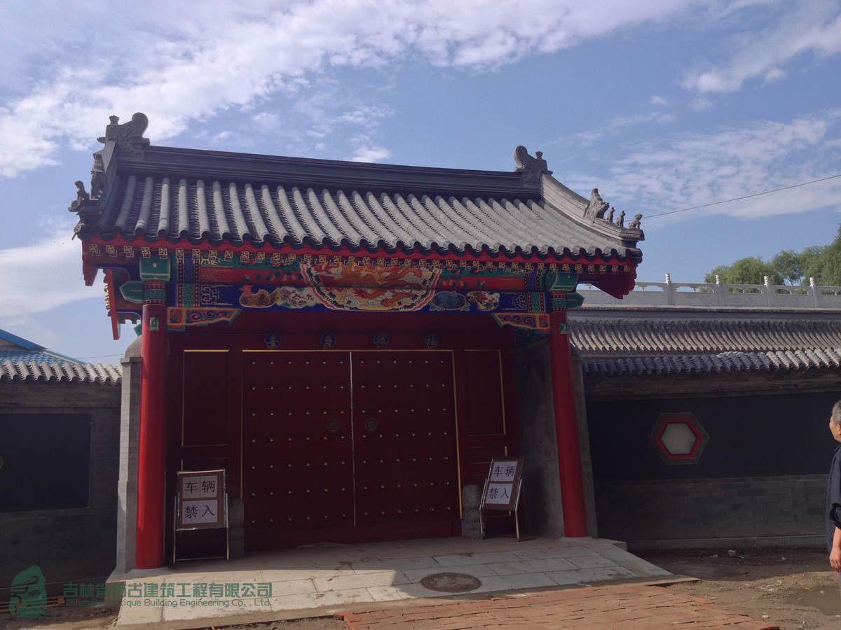 會所仿古門頭施工案例